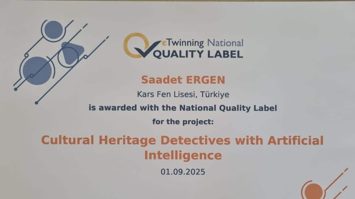 ULUSAL KALİTE ETİKETİ ALDIK